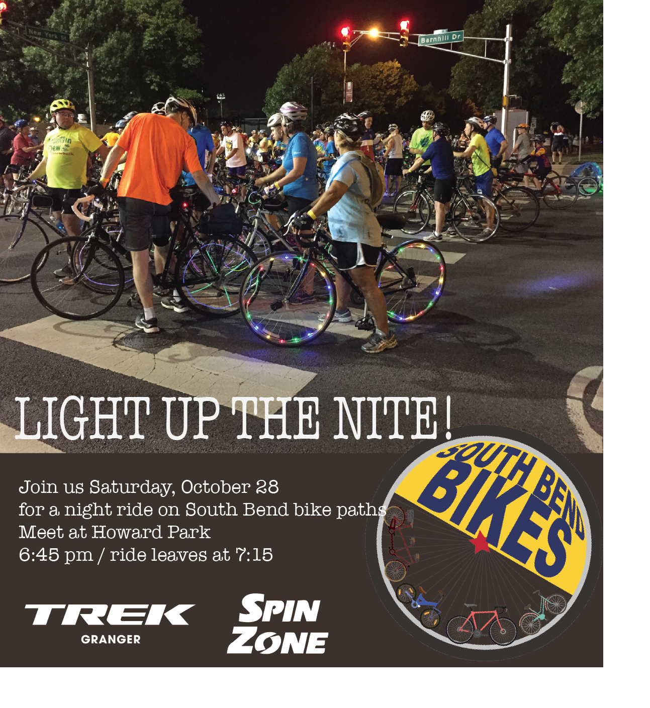 South Bend Bikes Light Up The Nite Ride